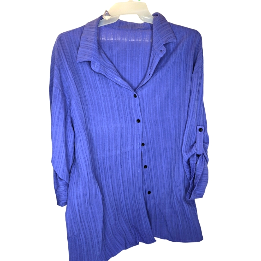 261T233 Shein Purple/Blue Wrinkle Top